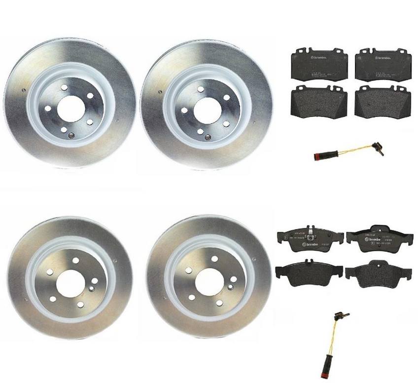 Brembo Brake Pads and Rotors Kit - Front and Rear (330mm/300mm) (Low-Met)